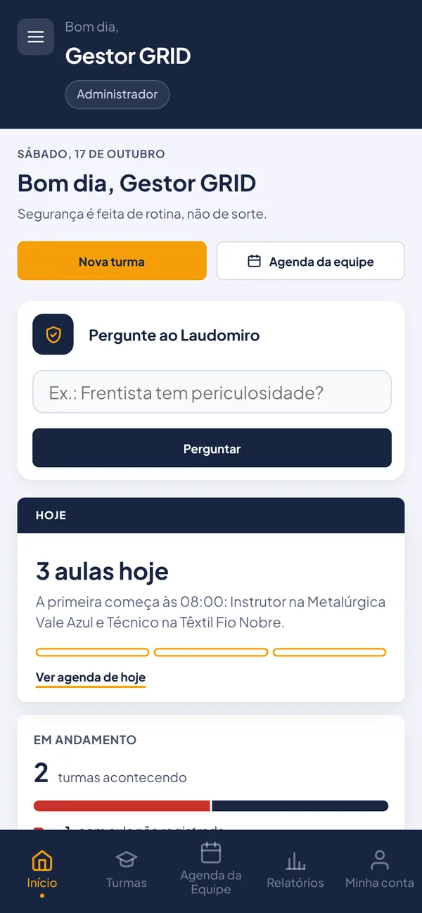 Início no celular